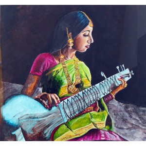 Naghma Khalil, 17 X 16, Acrylic on Canvas, AC-NKH-001 Naghma Khalil, 17 X 16, Acrylic on Canvas, AC-NKH-001